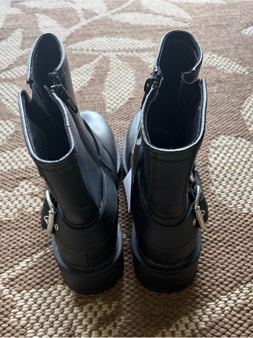 NWT Universal Thread Black Mid-Calf Buckle Moto Boots ~ Women’s Sz 8 - Picture 4 of 8